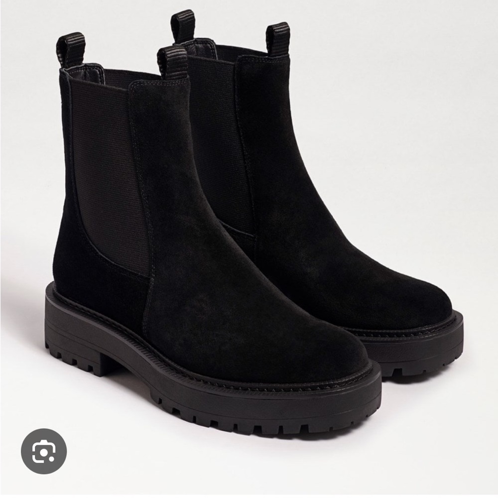 Black Suede Sam Edelman Laguna Chelsea Boots (Size 6)